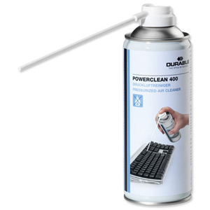 Durable Powerclean Standard Air Duster Gas Cleaner Non-Flammable 400ml Ref 5738 Ident: 762C