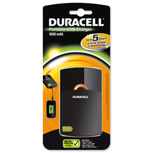 Duracell Battery Portable Backup USB Charger supplies 5 Hour Charge Two Devices Ref 81299558 Ident: 756I