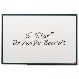 5 Star Drywipe Board Lightweight with Fixing Kit and Pen Tray W600xH450mm Ident: 261A