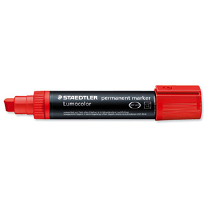 Staedtler Lumocolor Jumbo Permanent Marker Chisel Tip Line Width: 2-12mm Red Ref 38892 [Pack 5]