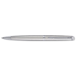 Waterman Hemisphere Stainless Steel Ball Pen Blue Ink Ref S0920470 Ident: 89B