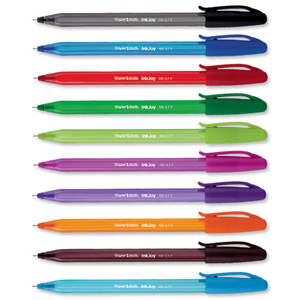 Paper Mate InkJoy 100 Ballpoint Pen 1.0 Tip 0.7mm Line Assorted Ref S0957190 [Pack 10] Ident: 77B