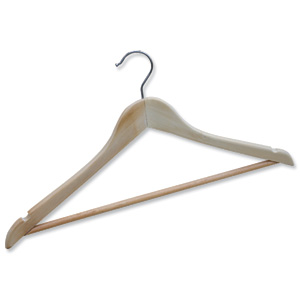 RelX Coat Hangers Wooden Ref YX-2/266279 [Pack 10] Ident: 489C