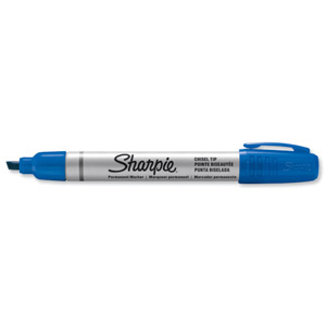 Sharpie Metal Permanent Marker Small Chisel Tip 4.0mm Line Blue Ref S0945780 [Pack 12]