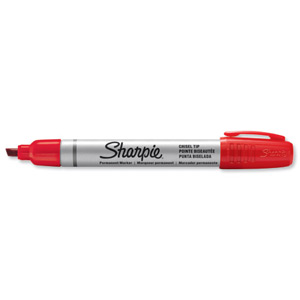 Sharpie Metal Permanent Marker Small Chisel Tip 4.0mm Line Red Ref S0945790 [Pack 12] Ident: 90A