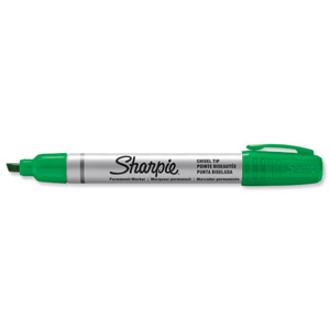 Sharpie Metal Permanent Marker Small Chisel Tip 4.0mm Line Green Ref S094800 [Pack 12] Ident: 90A