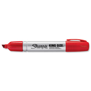 Sharpie Metal Permanent Marker Medium Chisel Tip 6.2mm Line Red Ref S0949840 [Pack 12]