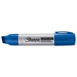 Sharpie Metal Permanent Marker Large Chisel Tip 14.8mm Line Blue Ref S0949860 [Pack 12]