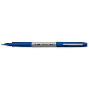 Papermate Ultrafine Felt Tip Pen 0.8mm Tip 0.4mm Line Blue Ref S0901330 [Pack 12] Ident: 74C