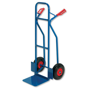 RelX Warehouse Hand Trolley Sturdy Capacity 180kg Foot Size W476xL510mm Blue Ref HT2502 [796568] Ident: 507E