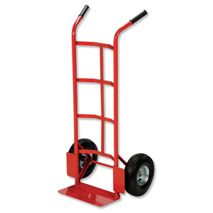 RelX Hand Trolley Heavy-duty Capacity 200kg Wheel 255mm Foot Size W555xL425mm Red Ref HT1830 [321428] Ident: 507D