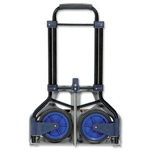 RelX Hand Trolley Folding Capacity 70kg Foot Size W480xL470mm Black and Blue Ref HT1589B [320198] Ident: 507B