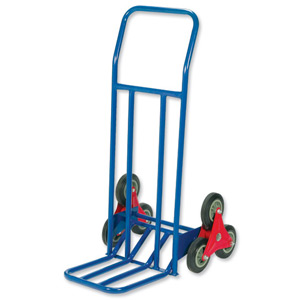 RelX Stair Climbing Sack Truck 6 Wheels Capacity 75kg W615xD745xH1160mm Blue Ref HT1312A Ident: 508B