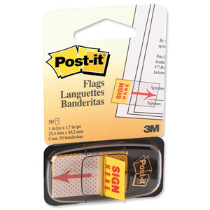 Post-it Sign Here Index Pack of 50 W25mm Ref 680-9 Ident: 59F