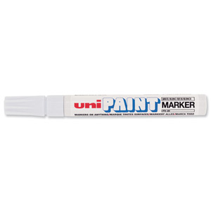 uni Paint Marker Bullet Tip Medium Point Px20 Line Width 2.2-2.8mm White Ref 9001927 [Pack 12]