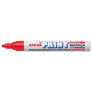 uni Paint Marker Bullet Tip Medium Point Px20 Line Width 2.2-2.8mm Red Ref 9001924 [Pack 12]