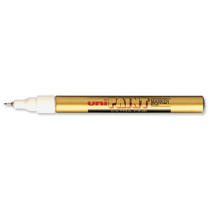 uni Paint Marker Bullet Tip Fine Point Px21 Line Width 0.8-1.2mm Gold Ref 9001950 [Pack 12]