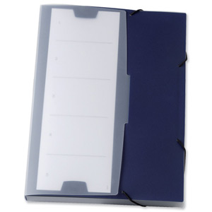 Durable Office Coach Polypropylene Box Wallet 25mm Capacity Small Dark Blue Ref 2473/07 [Pack 5] Ident: 232E