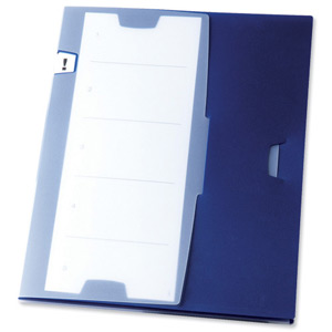 Durable Office Coach Organisation Prio Clip Folder Dark Blue Ref 2476/07 [Pack 5]
