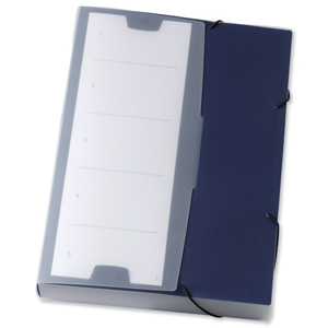 Durable Office Coach Polypropylene Box Wallet 40mm Capacity Large Dark Blue Ref 2474/07 [Pack 5] Ident: 232E