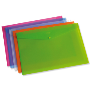 Rexel Ice Wallet Polypropylene A3 Translucent Assorted Ref 2102611 [Pack 10]