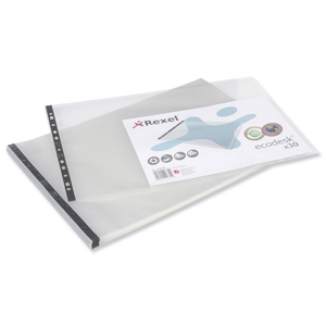 Rexel Eco Punched Pocket Multipunched Short Edge Top Opening A3 Clear Ref 2102578 [Pack 30] Ident: 236H