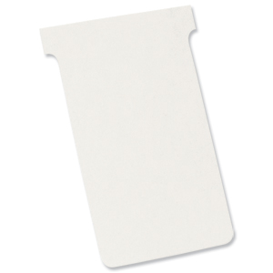 Nobo T-Cards 160gsm Tab Top 15mm W92x Bottom W80x Full H120mm Size 3 White Ref 32938911 [Pack 100] Ident: 320D