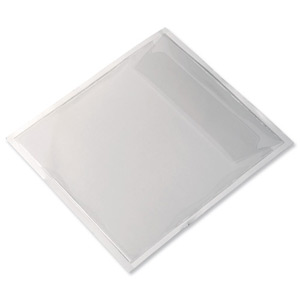 Durable Pocketfix Self Adhesive Top Opening CD Pocket and Flap Transparent Ref 8080 [Pack 10]