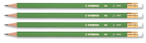 Stabilo Pencil High-quality FSC-compliant with Eraser HB Ref 4904/hb [Pack 12]