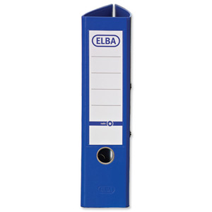 Elba Lever Arch File A4 Coloured Paper Over Board 80mm Spine Blue Ref B1045703 [Pack 10]