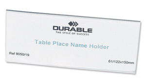Durable Table Place Name Holder 63x150mm Ref 8050 [Pack 25]