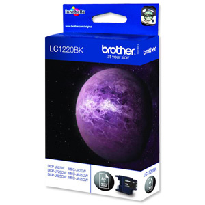 Brother Inkjet Cartridge Page Life 300pp Black Ref LC1220BK