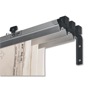 Arnos Hang-A-Plan Drop Mount Wall Brackets Adjustable Capacity 5 Binders W15xD138xH107Ref D090 [Pack 2]