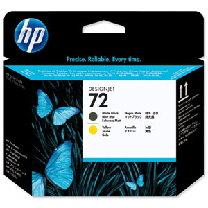 Hewlett Packard [HP] No. 72 Inkjet Cartridge Matt Black & Yellow Ref C9384A Ident: 810A