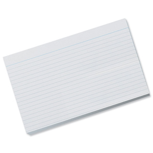 Record Card Smooth Ruled 2 Sides 152x102mm White [Pack 100]
