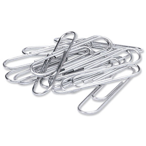 5 Star Paperclips Metal Large 33mm Plain [Pack 1000] Ident: 365A
