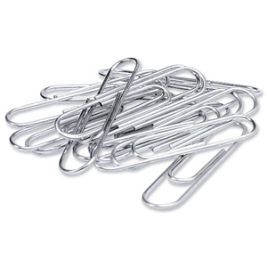 5 Star Paperclips Metal Large 33mm Plain [Pack 1000] Ident: 365A
