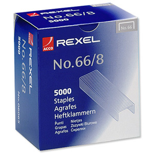 Rexel 66 Staples 8mm Ref 06065 [Pack 5000]