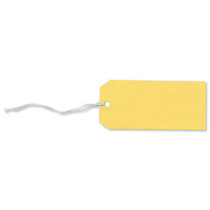 Tag Labels Strung Bulk Boxes Canary Yellow [Pack 1000] Ident: 163A