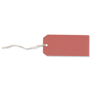 Tag Labels Strung Bulk Boxes Red [Pack 1000]