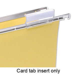 5 Star Card Inserts for Clenched Bar Suspension File Tabs White Ref 100331400 [Pack 50] Ident: 210B
