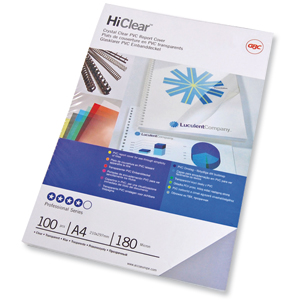 GBC Report Covers 150 micron Superclear A4 Clear Ref 41601E [Pack 25x2]