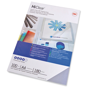 GBC Report Covers 250 micron Superclear A4 Clear Ref 41606E [Pack 25x2]