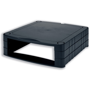 Monitor Screen Riser 34-100mm Storage Stackable 15kg Load Black Ident: 746E