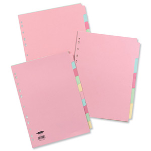 Concord Commercial Subject Dividers Extra Wide 10-Part A4 Assorted Ref 51599 Ident: 243C