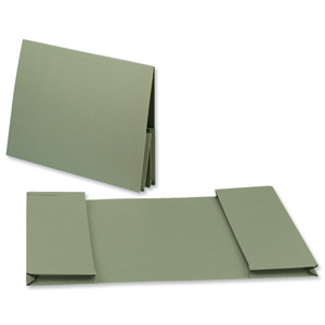 Guildhall Legal Wallet Double Pocket Manilla 315gsm 2x35mm Foolscap Green Ref 214-GRNZ [Pack 25] Ident: 192C