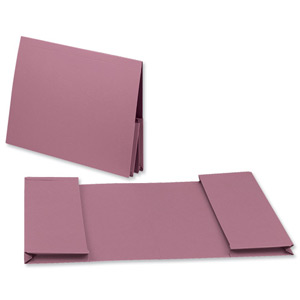 Guildhall Legal Wallet Double Pocket Manilla 315gsm 2x35mm Foolscap Pink Ref 214-PNKZ [Pack 25]