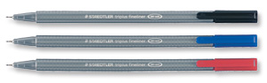 Staedtler Triplus Fineliner Pen Ergonomic Barrel 0.8mm Tip 0.3mm Line Assorted Ref 334 SB10 [Pack 10] Ident: 75E