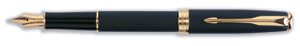 Parker Sonnet Fountain Pen Epoxy-coated Brass with Gold Trim Matte Black Ref S0704240