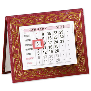 At-a-Glance 2013 Desk Calendar Monthly Date Indicator Tear-off Pages W133xH108mm Ref 825 Ident: 315D